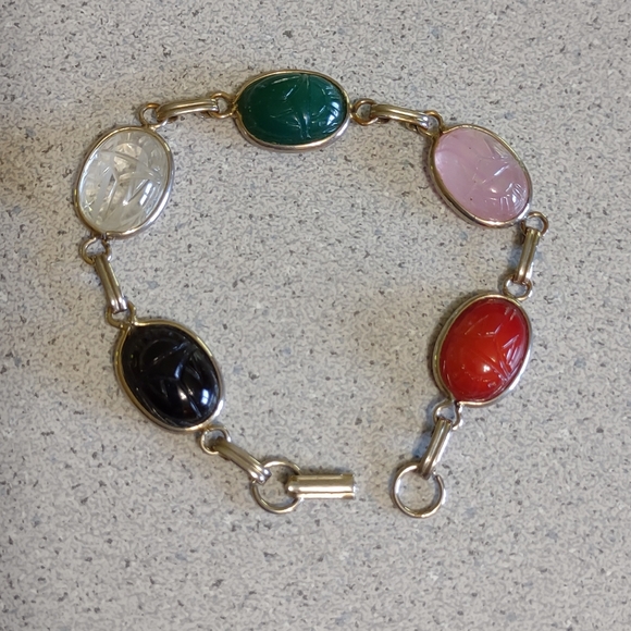 Silver Tone Jewelry - Firm Final price!*5 scarab bracelet(8")